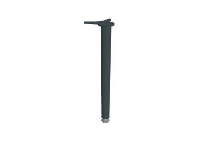 Tubusová noha,d.6 cm, v.72-74,5 cm, kruhová, čierna