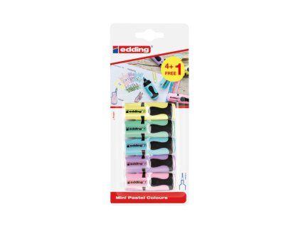 Sada mini zvýrazňovačov edding 7/4S pastel