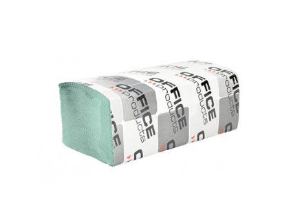 Papierové utierky Office Products ZZ 1-vrstvové zelené recykel (20 bal.) 4000 útržkov