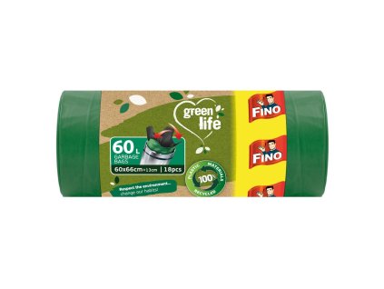 Vrecia zaväzovacie FINO Green Life Easy 60 ℓ, 27 mic., 60 x 66 cm 18 ks