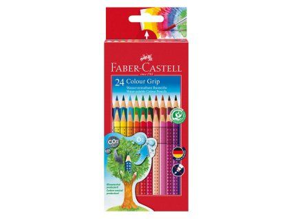 Farbičky akvarelové Faber Castell Color Grip 24 ks farebné