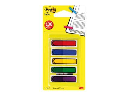 Záložky Post-it Index šípka 11,9 x 43,2mm, 5x20 l