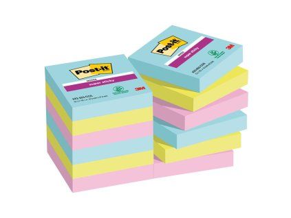 Samolepiaci bloček Post-it Super Sticky COSMIC 47.6x47.6mm, 12 bločkov po 90 lístkov