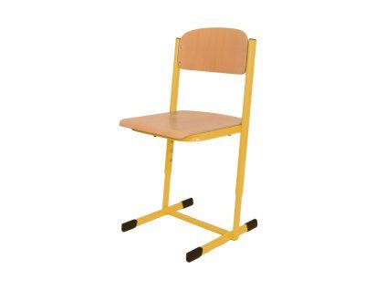 Žiacka stolička výškovo nastaviteľná, veľ. 3-5, žltá