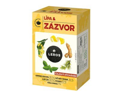 Čaj LEROS bylinný Čajová chvíľka lipa & zázvor HB 20 x 2 g
