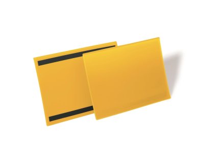 Magnetické vrecko na štítok 297 x 210 mm na šírku 50 ks žlté