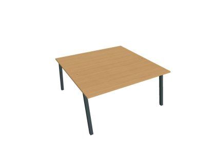 Pracovný stôl UNI A, 160x75,5x160 cm, buk/čierna