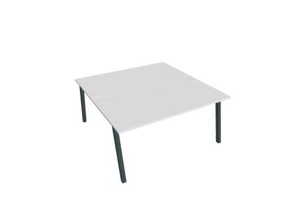 Pracovný stôl UNI A, 160x75,5x160 cm, biela/čierna