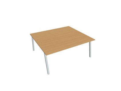 Pracovný stôl UNI A, 180x75,5x160 cm, buk/sivá