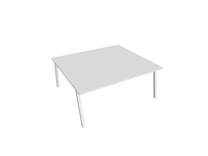 Pracovný stôl UNI A, 180x75,5x160 cm, biela/biela