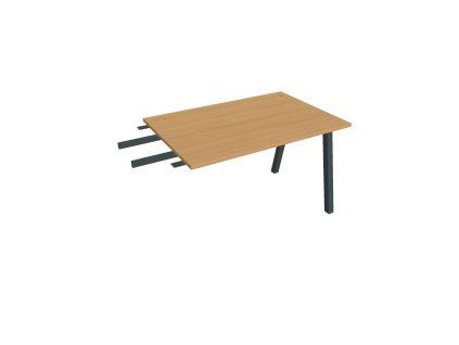 Pracovný stôl UNI A, kolmo reťaziaci, 120x75,5x80 cm, buk/čierna