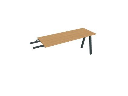 Pracovný stôl UNI A, kolmo reťaziaci, 160x75,5x60 cm, buk/čierna