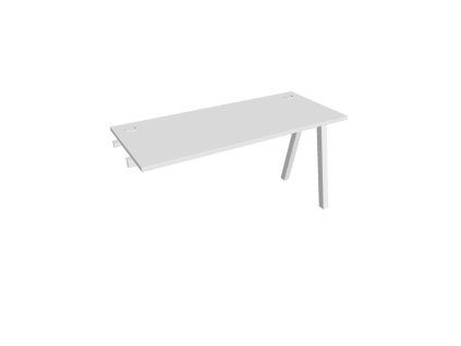Pracovný stôl UNI A, k pozdĺ. reťazeniu, 140x75,5x60 cm, biela/biela