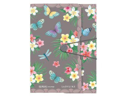 Plastový obal s gumičkou Herlitz Ladylike A4 Motýľ