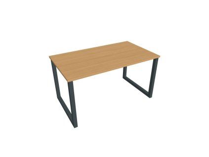 Rokovací stôl UNI O, 140x75,5x80 cm, buk/čierna