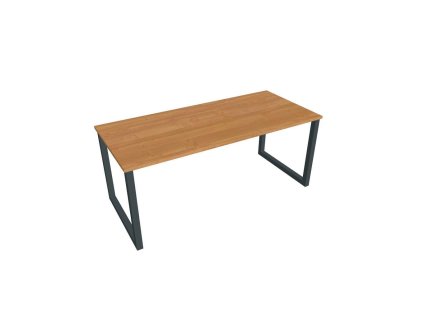 Rokovací stôl UNI O, 180x75,5x80 cm, jelša/čierna