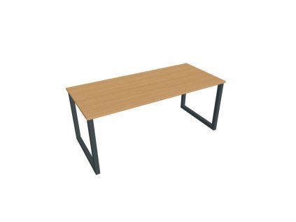 Rokovací stôl UNI O, 180x75,5x80 cm, buk/čierna