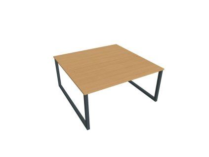 Pracovný stôl UNI O, 160x75,5x160 cm, buk/čierna