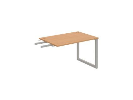 Pracovný stôl UNI O, kolmo reťaziaci, 120x75,5x80 cm, buk/sivá