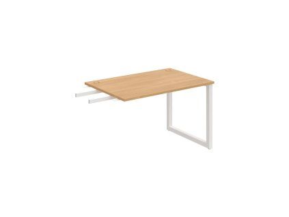 Pracovný stôl UNI O, kolmo reťaziaci, 120x75,5x80 cm, dub/biela