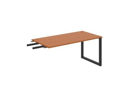 Pracovný stôl UNI O, kolmo reťaziaci, 160x75,5x80 cm, čerešňa/čierna