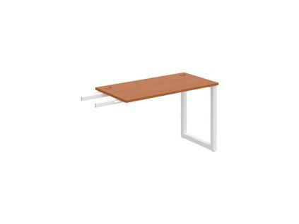 Pracovný stôl UNI O, kolmo reťaziaci, 120x75,5x60 cm, čerešňa/biela
