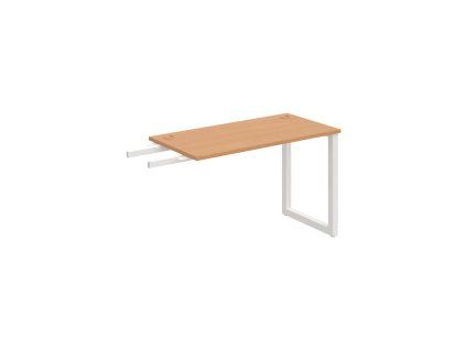 Pracovný stôl UNI O, kolmo reťaziaci, 120x75,5x60 cm, buk/biela