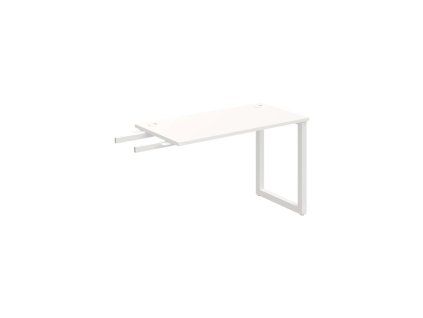 Pracovný stôl UNI O, kolmo reťaziaci, 120x75,5x60 cm, biela/biela