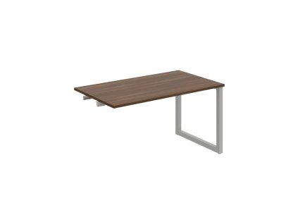Rokovací stôl UNI O, k pozdĺ. reťazeniu, 140x75,5x80 cm, orech/sivá