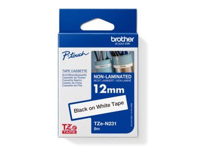 Samolepiaca páska Brother TZ-N231 12 mm biela/čierna