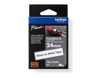 Samolepiaca páska Brother TZ-FX251 24 mm biel/čierna