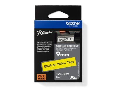 Samolepiaca páska Brother TZe-S621 páska 9 mm žltá/čierna