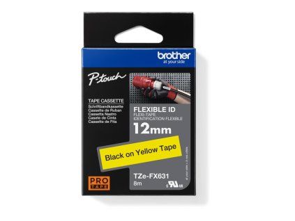 Samolepiaca páska Brother TZe-FX631 12 mm žltá/čierna