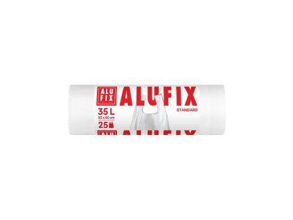 Vrecia na odpadky zaväzovacie Alufix 35 ℓ 25 ks, 10mic., 53 x 60 +16 cm, biele, HDPE