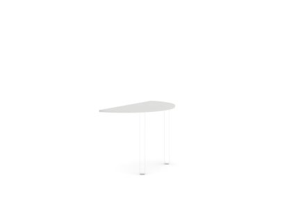 Doplnkový stôl bez nohy BASIC, 120x2,2x60cm, biela