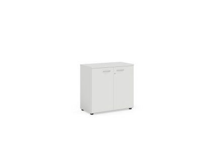 Policová skriňa BASIC, so zámkom, 80x40x76,5cm, biela