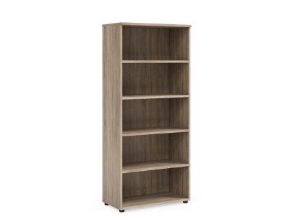 Policová skriňa BASIC, otvorená, 80x40x182,1cm, dub Sonoma