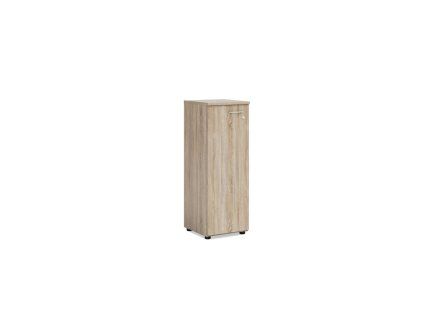 Policová skriňa BASIC, ľavé dvere so zámkom, 40x40x111,7cm, dub Sonoma