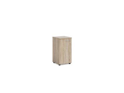 Policová skriňa BASIC, ľavé dvere so zámkom, 40x40x76,5cm, dub Sonoma