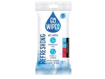 Vlhčené obrúsky GoWipes na ruky, 15 ks