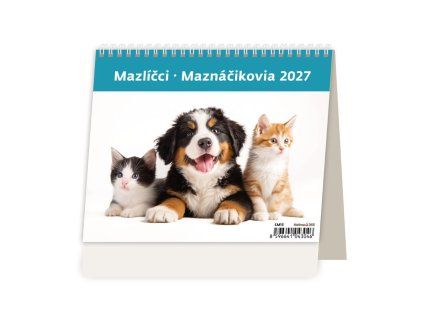 Stolový kalendár riadkový 17,1x13,9 cm - MiniMax Maznáčikovia 2027