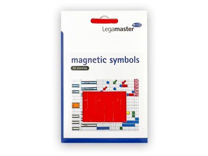 Magnetický symbol šípka červená, 20x35 mm, bal. 12 ks