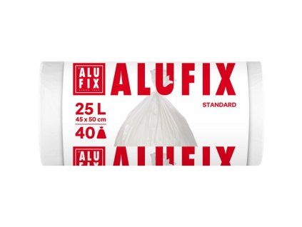Vrecia na odpadky Alufix 25 ℓ, 40ks 10mic, HDPE 50x45cm, biele, HDPE