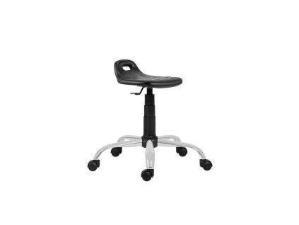 Pracovný taburet 1280 PU Work, chróm