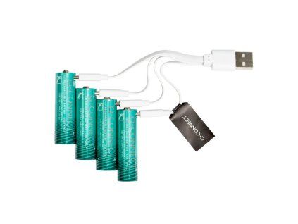 Batéria Q-CONNECT AA tužková nabíjateľná USB-C 4 ks