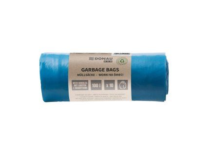 Vrecia zaväzovacie DONAU ECO 100 ℓ, 35 mic,10 ks, modré