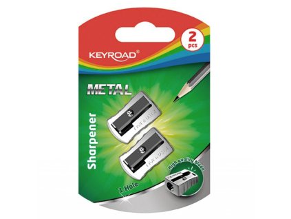 Strúhadlo KEYROAD Metal hliníkové, 2 ks, blister