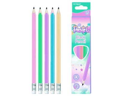 Sada ceruziek KEYROAD Pastel color collection, 12 ks, mix farieb