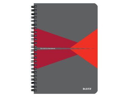 Blok Leitz Office Card A5 90 listov linajkový červený