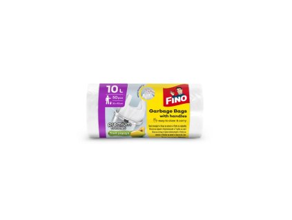 Vrecia zaväzovacie s ušami FINO Premium aromatic 10 ℓ, 6 mic., 36 x 44 cm, biele (50 ks)
